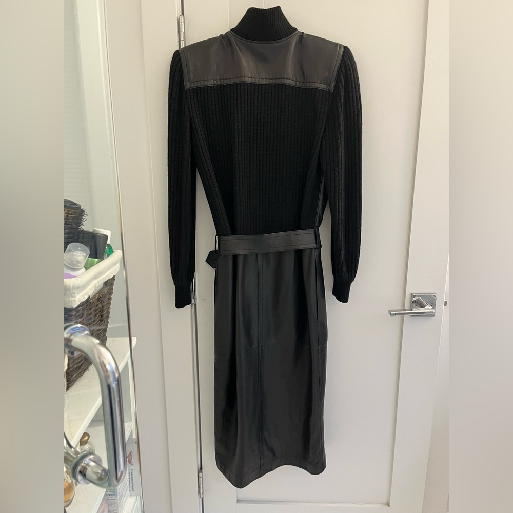 Valentino Leather Trench Coat View 6